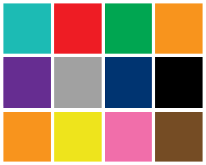 rutor i olika färger